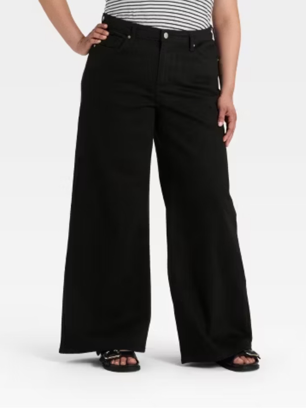 Universal Thread Black Everyday High Rise Wide Leg Jeans 18 NWT